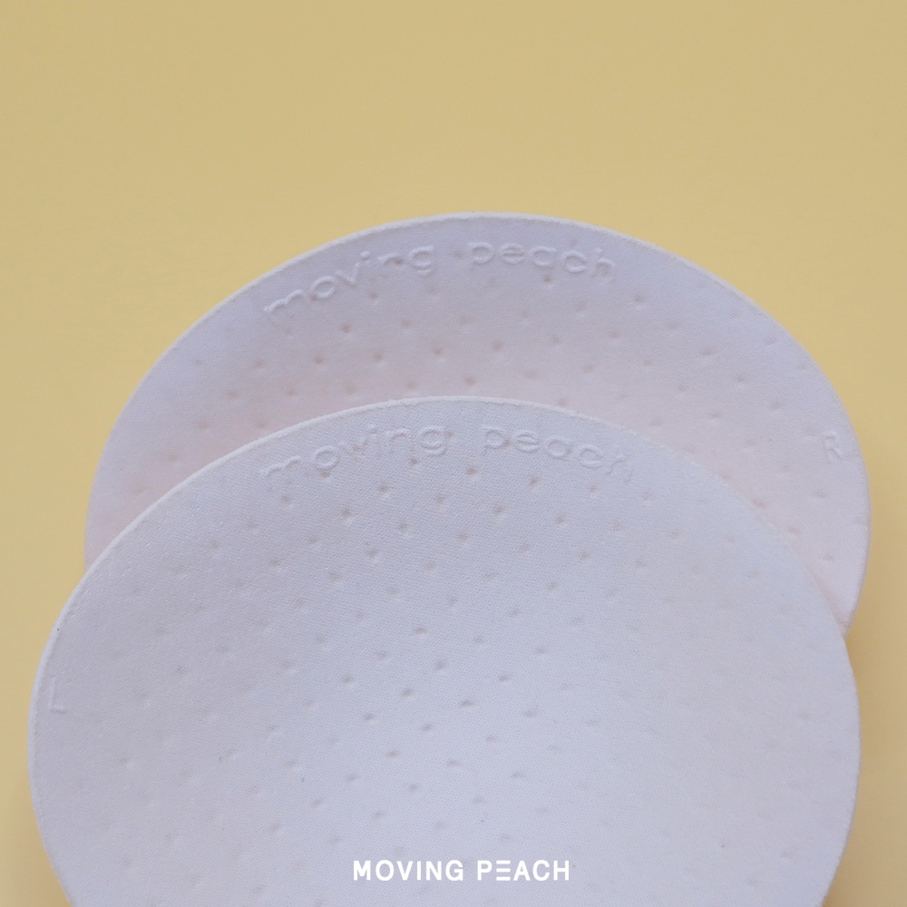 MOVING PEACH 1 Cặp (2 Miếng) Đệm Ngực Tròn Mềm Và Thoải Mái Hình Quả Đào Di Chuyển Được