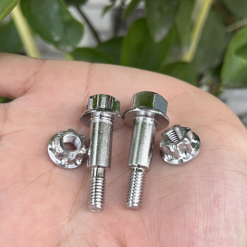 Combo Ốc tay thắng zin + Tán 6 hở xe số inox 304