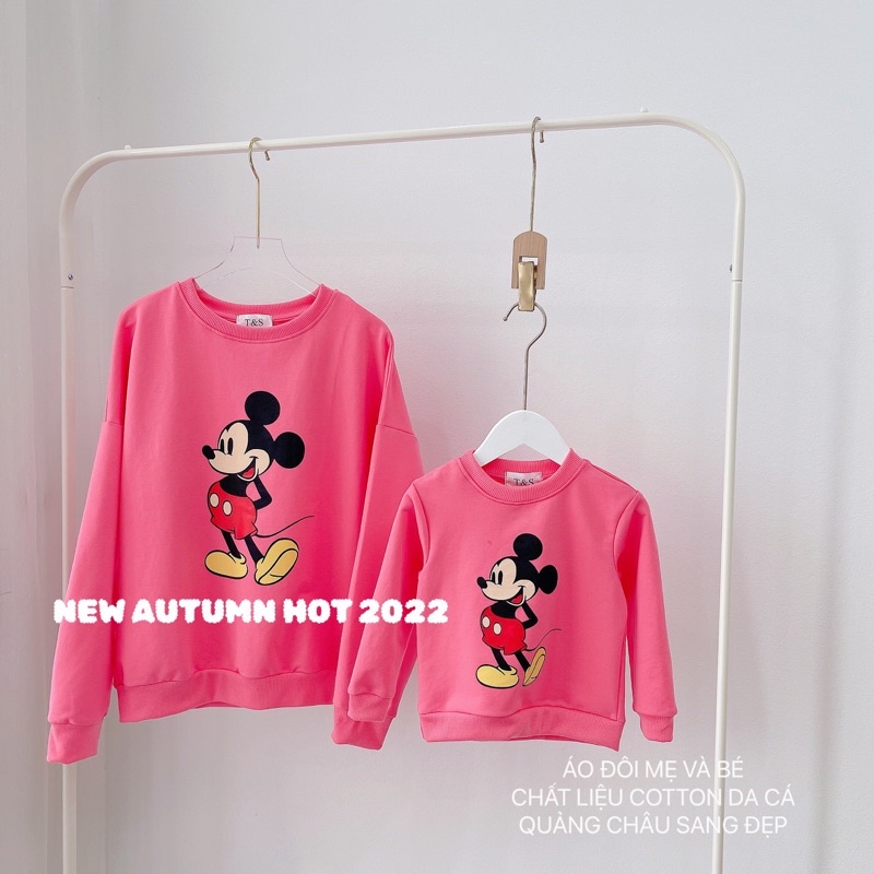 Áo Đôi Cho Mẹ Và Bé In Hình Mickey