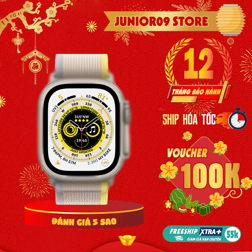 Đồng hồ thông minh JUNIOR09 ULTRA WATCH Nghe gọi, Chơi Game, Nhận Thông báo, Theo dõi sức khỏe, Pin trâu, Chống nước