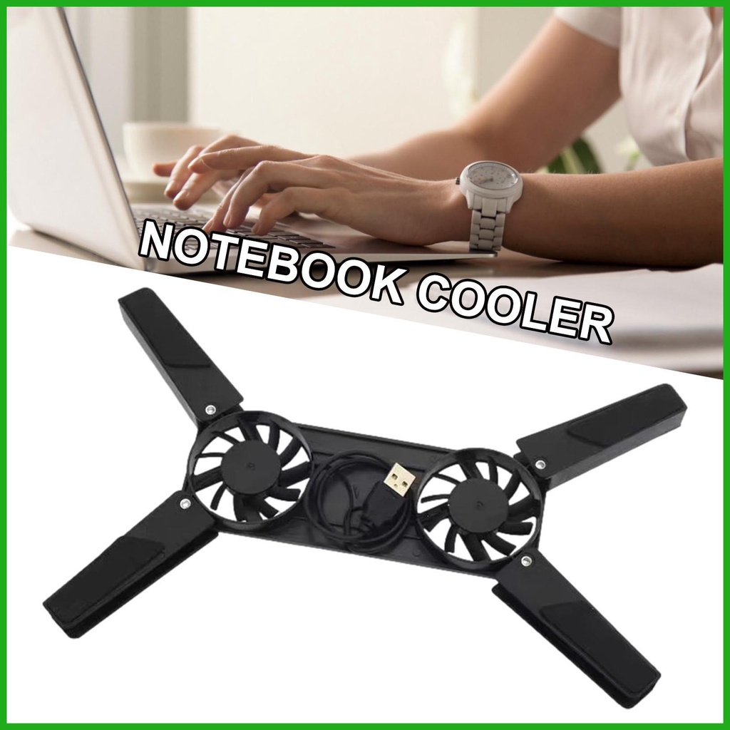 Quạt Tản Nhiệt Cho Laptop Có 2 Quạt USB Yên Tĩnh