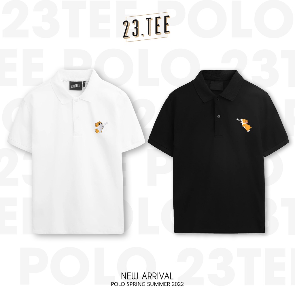Áo Polo hình đôi cho couple vải lacoste
