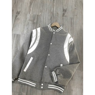 [Sẵn] Bomber Teddy Chất Nỉ Dạ Tay Phối Da
