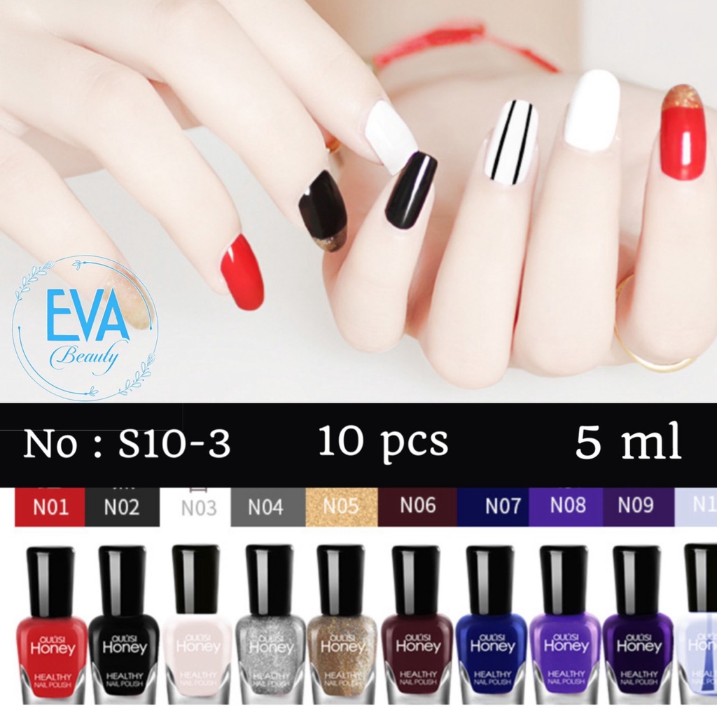 Set 10 Chai Sơn Móng Tay Dạng Lột Oulisi Honey S10-3 / Hộp 10 Màu Sơn Dạng Gel Lột Mini 5ml S10-3 Oulisi