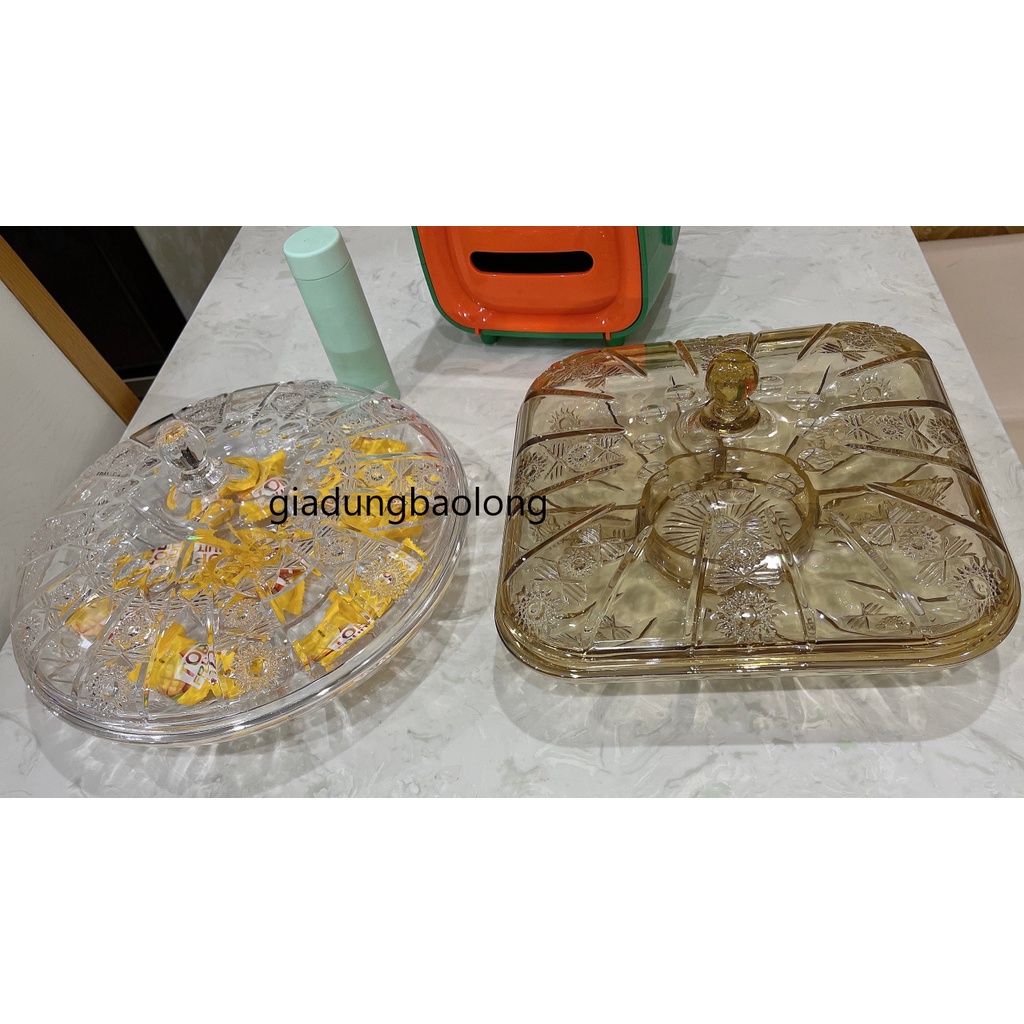 KHAY ĐỰNG MỨT TẾT 5 NGĂN BẰNG NHỰA TRONG CAO CẤP CAO CẤP