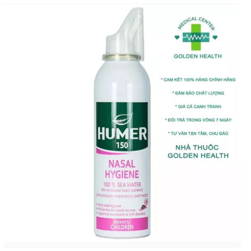 Xịt mũi Humer 150 Nasal Hygiene chai 150ml cho trẻ em từ 1 tháng tuổi - Pháp