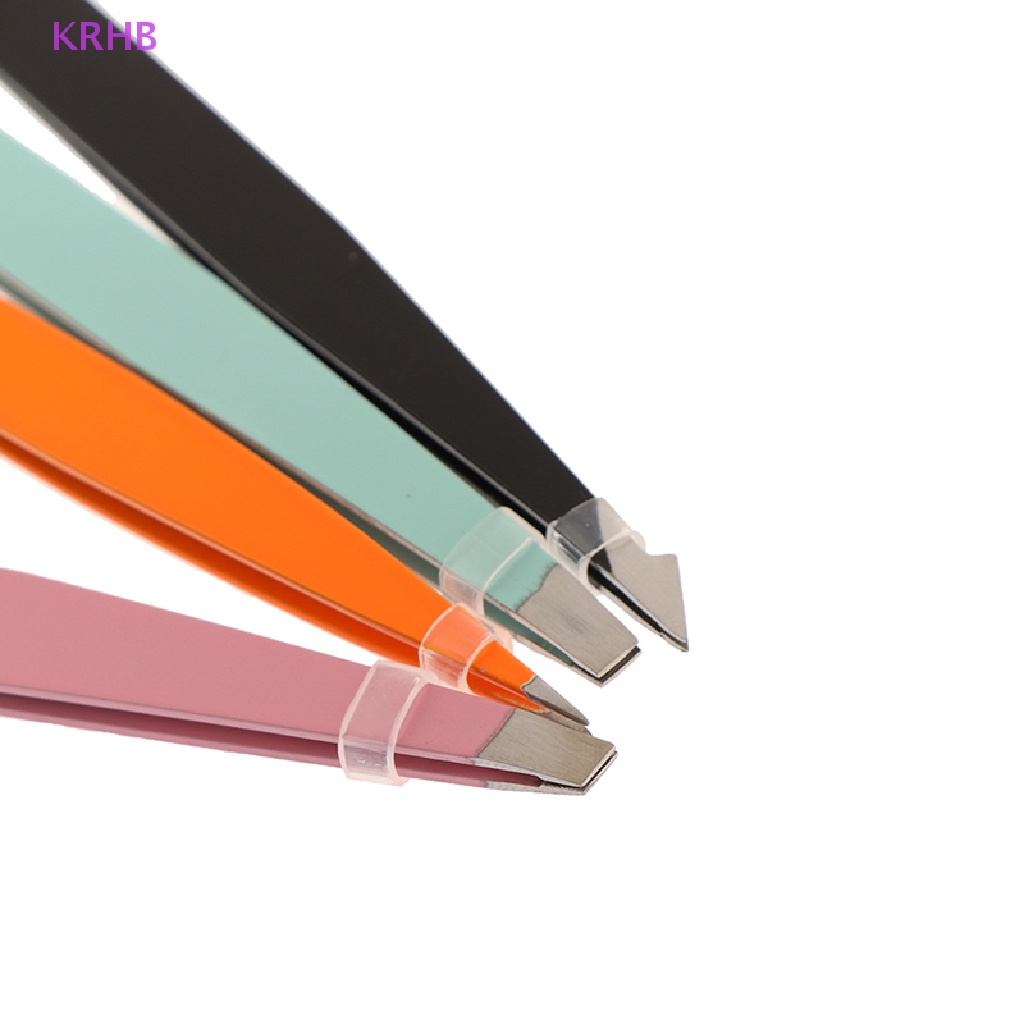 Set 4 Nhíp Nhổ Lông Mày Bằng Thép Không Gỉ Tiện Dụng Chất Lượng Cao Mới