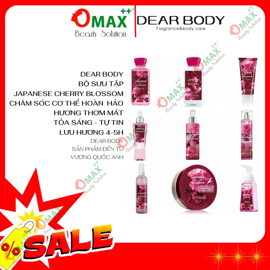 BỘ SƯU TẬP MÙI JAPANESE CHERRY BLOSSOM DEAR BODY - DÒNG HOA ANH ĐÀO NHẬT BẢN - HƯƠNG THƠM NGỌT NGÀO - QUYẾN RŨ