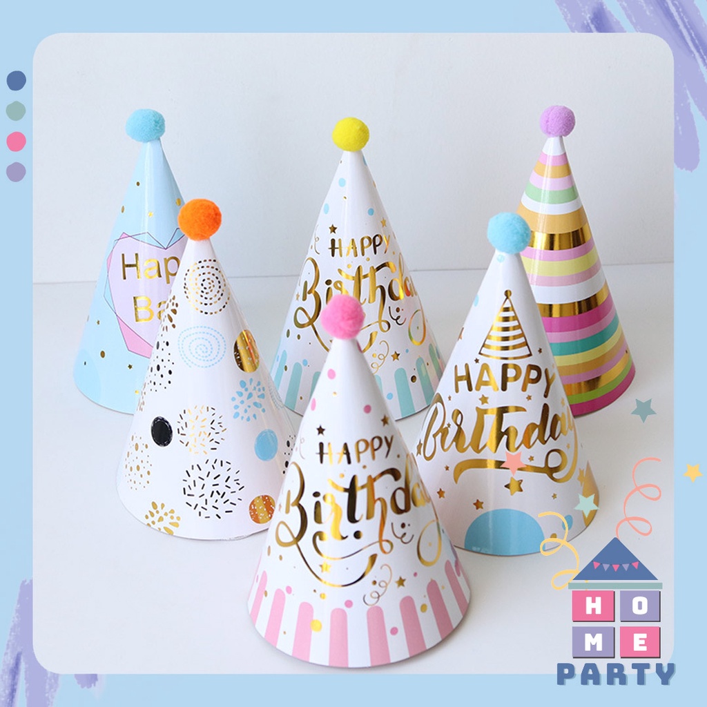 Nón Giấy Happy Birthday Trang Trí Sinh Nhật - Tiệc - Party Cho Mọi Độ Tuổi - Phụ Kiện Trang Trí