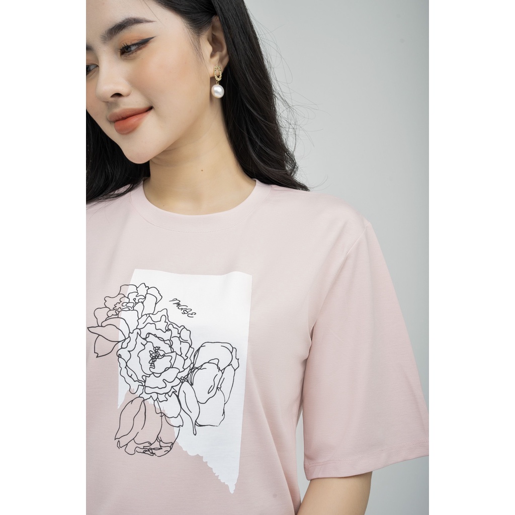 Áo cotton Fiona in họa tiết hoa thân trước F522167
