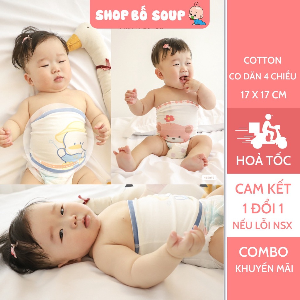 Đai nịt quấn bụng cho trẻ sơ sinh chất liệu cotton giữ ấm bụng cho bé
