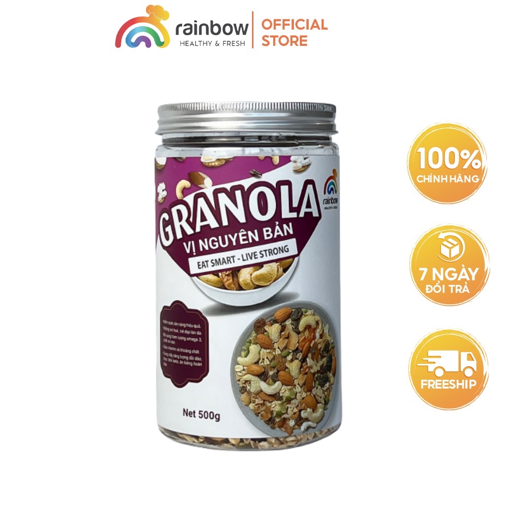 Ngũ Cốc Granola Siêu Hạt Vị Truyền Thống RainBow Hỗ Trợ Giảm Cân