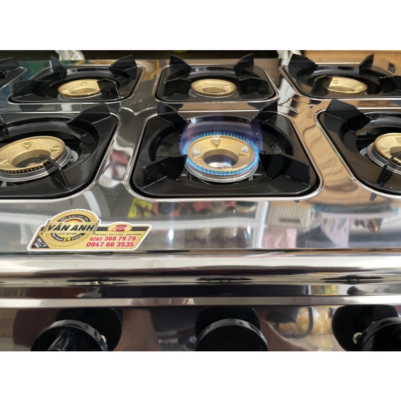 BẾP GAS 8 LÒ  Chuyên nấu mỳ cay bánh xèo