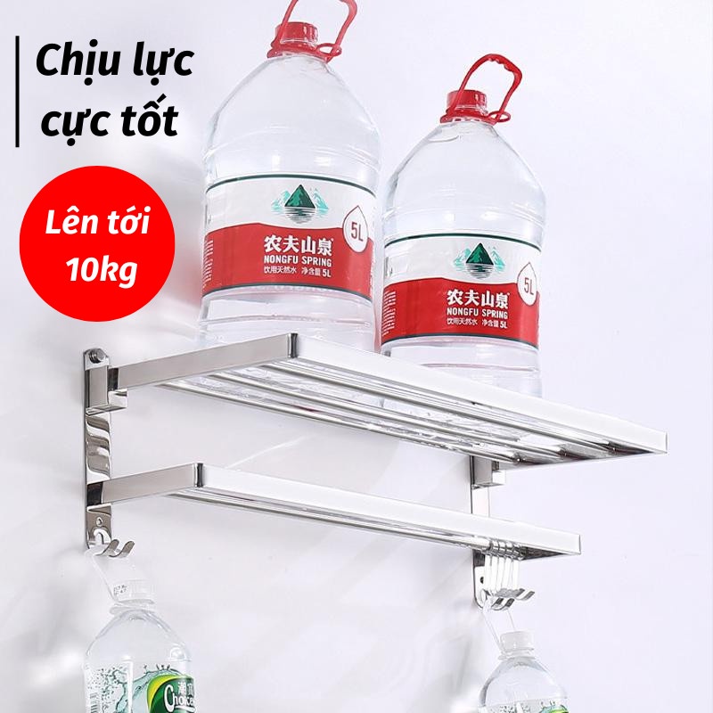 Kệ Để Đồ Nhà Tắm, Giá Treo Khăn Nhà Tắm Inox Không Gỉ Đa Năng, Treo Đồ Tiện Lợi LEON OFFICIAL