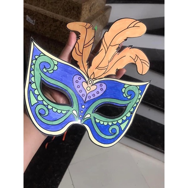 Mặt nạ tô màu hình con vật, quà tặng, haloween ngộ nghĩnh đáng yêu****************