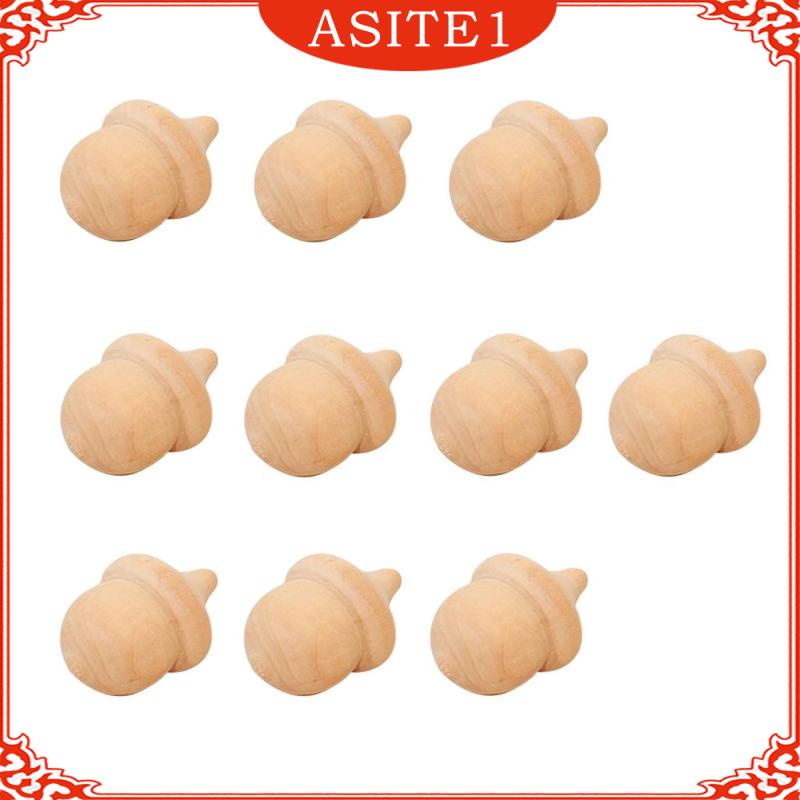 Bộ 10 Búp Bê Gỗ Hình Cây Hạt Dẻ / Người Tuyết / Bắp Ngô Chưa Hoàn Thiện