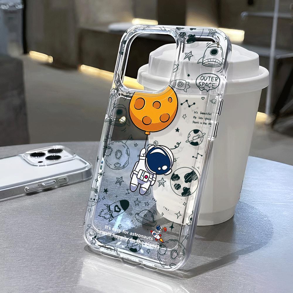 Ốp Điện Thoại Trong Suốt Hình Phi Hành Gia Cho iphone 14promax 13 12 11 7Plus 7 8 X XR XSMax