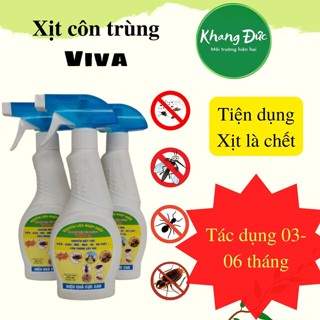 Bình Xịt Côn Trùng Viva Tiêu Diệt Nhện Trong Nhà Kiến Gián Mối Mọt Ve Bọ Chét Rệp... Tức Thì