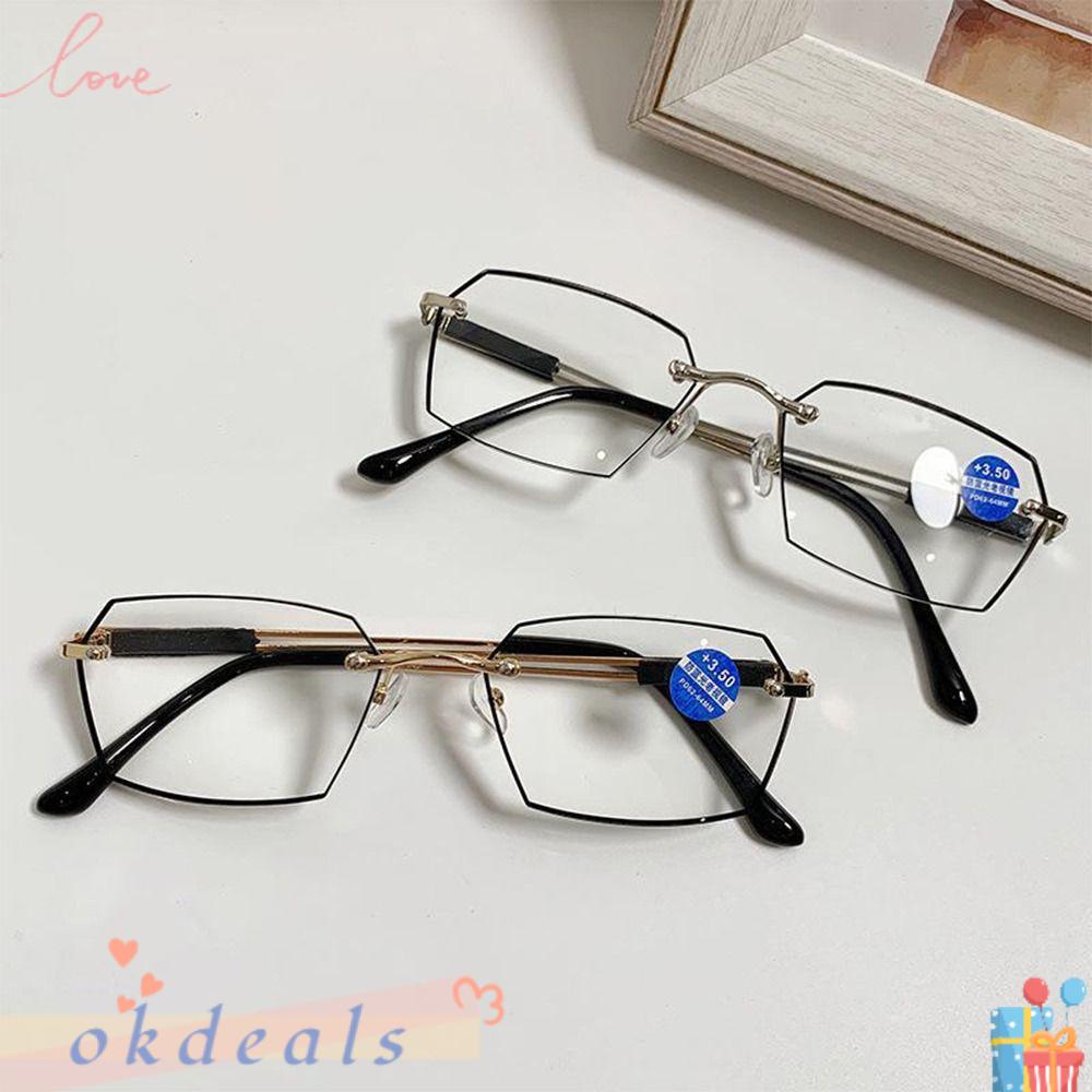 Kính Đọc Sách Chống Ánh Sáng Xanh Bằng Kim Loại Đơn Giản Thời Trang