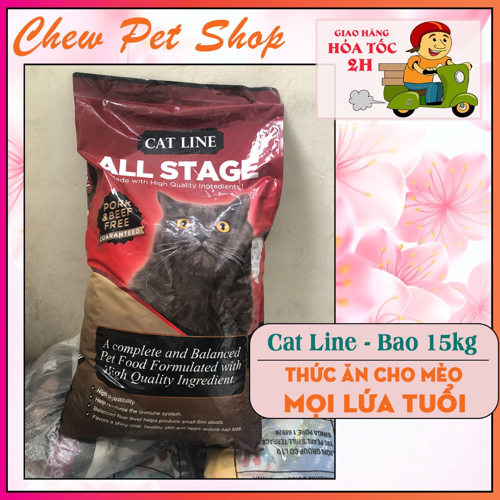 Thức ăn mèo Mọi Lứa Tuổi Cat Line nhập khẩu Hàn Quốc | Bao 15kg
