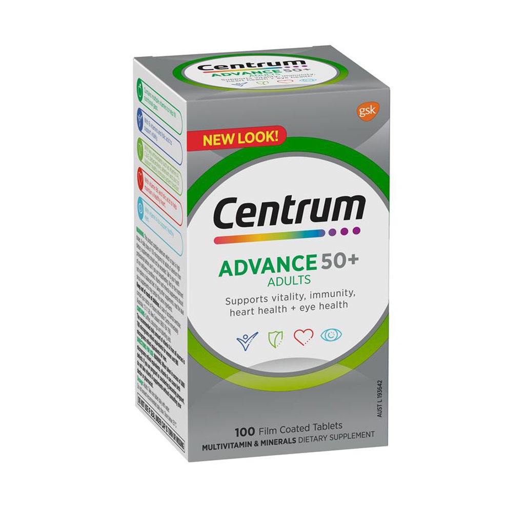 Viên Uống Bổ Sung Vitamin Tổng Hợp Centrum, Centrum Advance & Centrum Advance 50+ hộp 100 viên