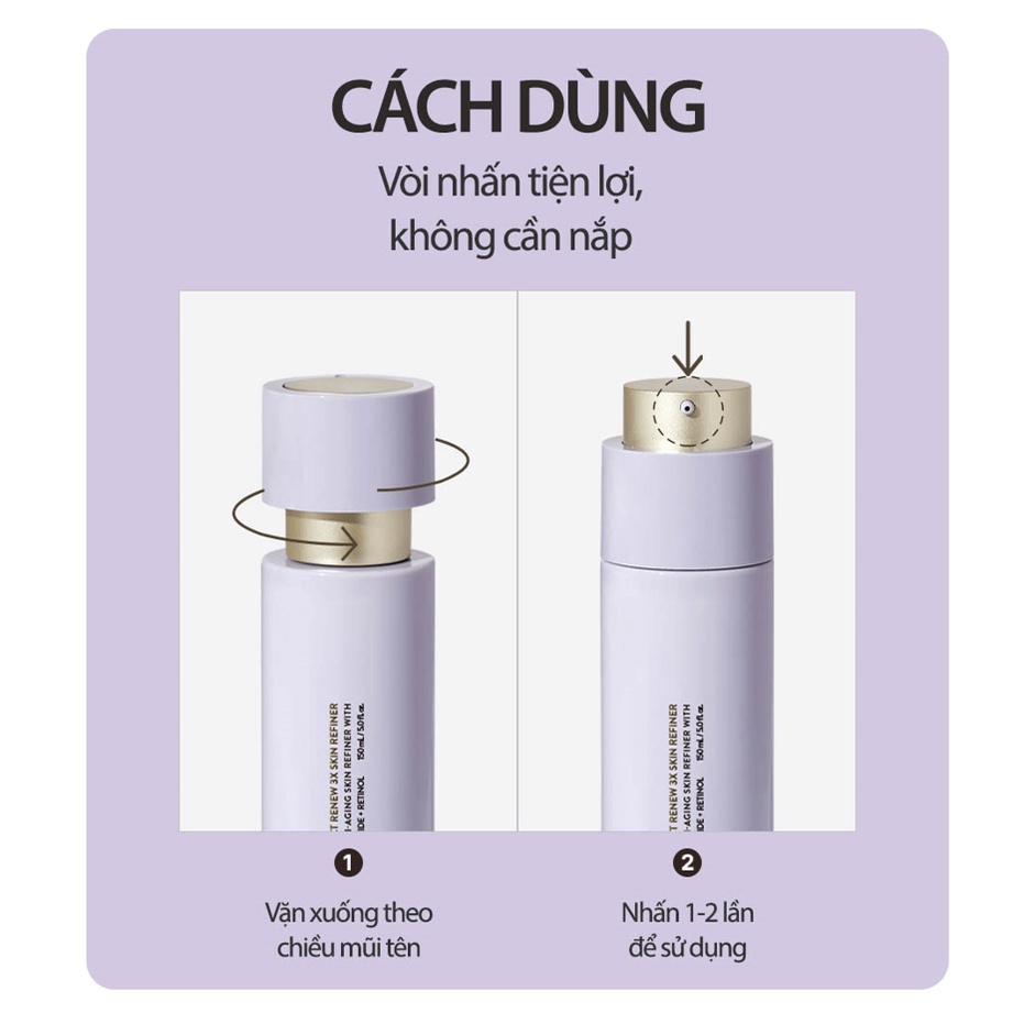 [NHẬP COSLNG623 -100K] Nước cân bằng Perfect Renew Youth Skin Refiner 3X 150ml