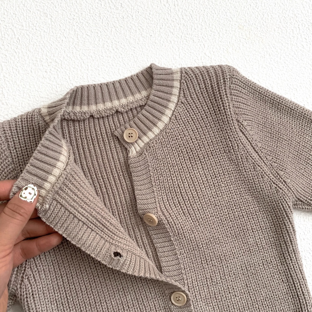 Áo Khoác Dệt Kim Dáng Rộng Thoải Mái Phong Cách Hàn Quốc Thời Trang Mùa Thu Hàng Mới Dành Cho Bé Trai Và Bé Gái