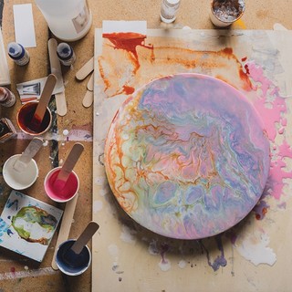 toan Canvas Úc Mont marte Tròn vẽ acrylic, sơn dầu
