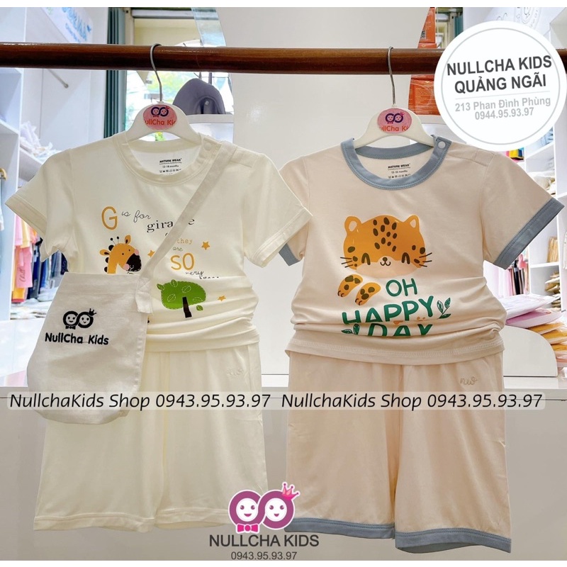 [NatureWear/Chính Hãng] Bộ quần áo cộc Nature wear chất sợi tre cho bé trai, bé gái