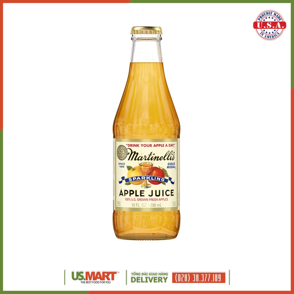 Nước Táo nguyên chất Có Gas Martinelli's 296ml - USMART