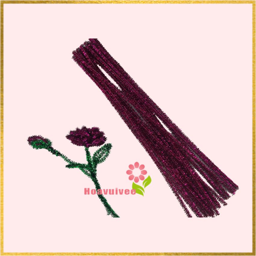 Dây kẽm xù kim tuyến màu - kẽm làm đồ chơi mô hình