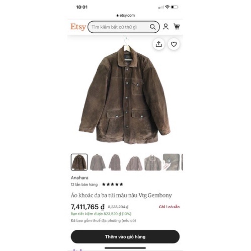 Áo da mộc cho Nam