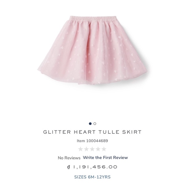 Janie and Jack - GLITTER HEART TULLE SKIRT - Chân váy ren tutu bé gái