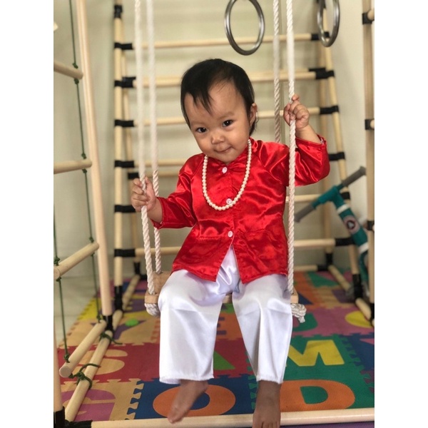 Bộ Bà Ba màu Đỏ Vàng Hồng cho bé gái từ 7-20kg SamGau Shop