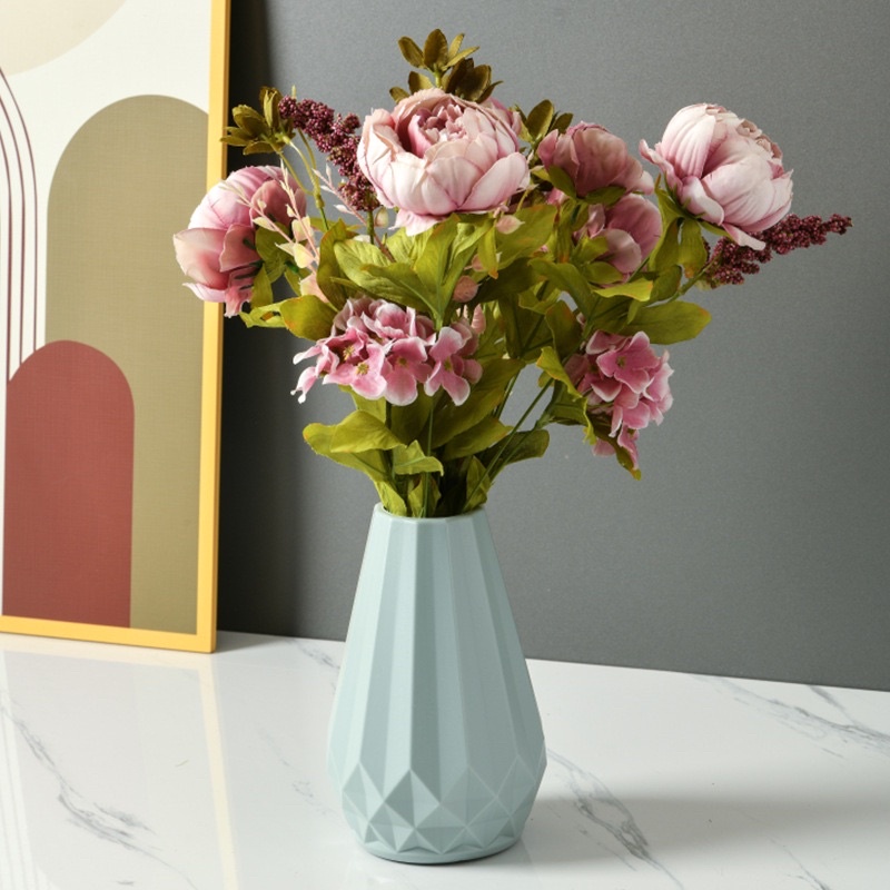 Lọ cắm hoa bằng nhựa giả gốm sứ cao cấp