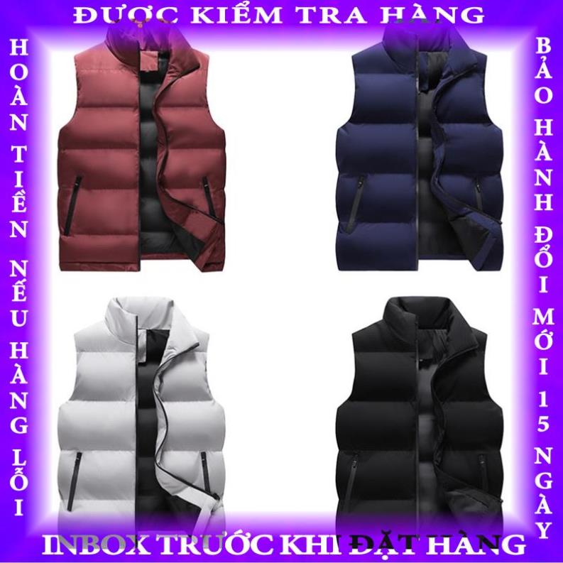 Áo Khoác Phao Sát Nách Cổ Đứng Đệm Cotton Giữ Ấm Mùa Đông Phong Cách Hàn Quốc Cho Nam Áo Khoác Vest trantu