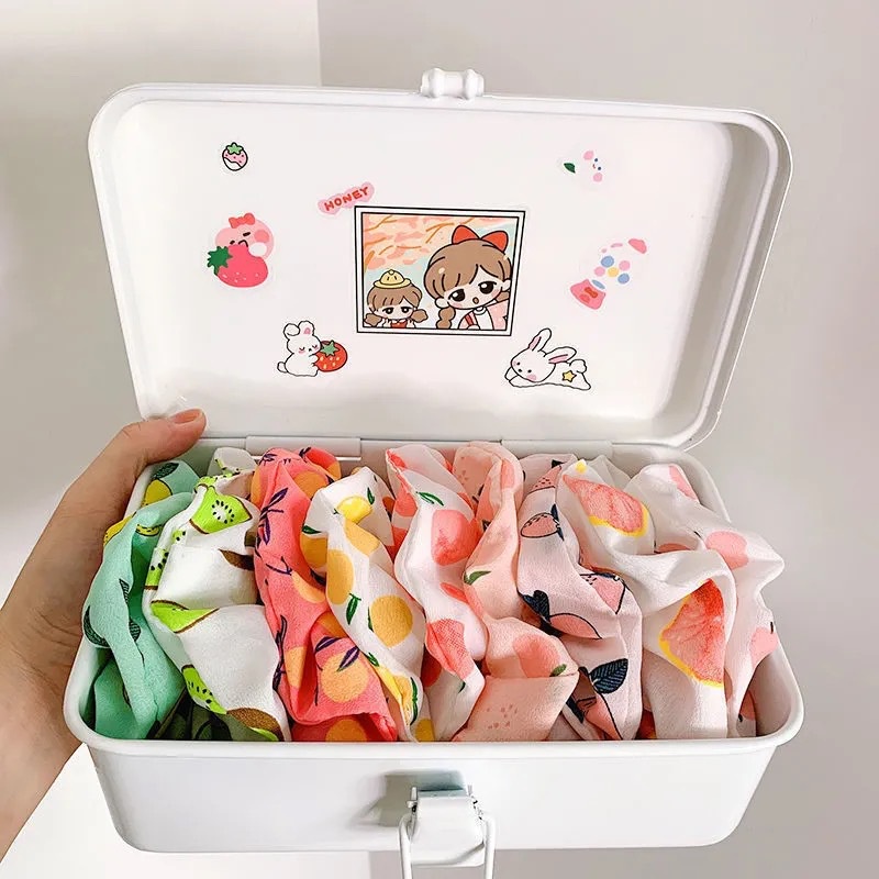 Dây Cột Tóc Bản Lớn In Họa Tiết Trái Cây Xinh Xắn Cho Nữ