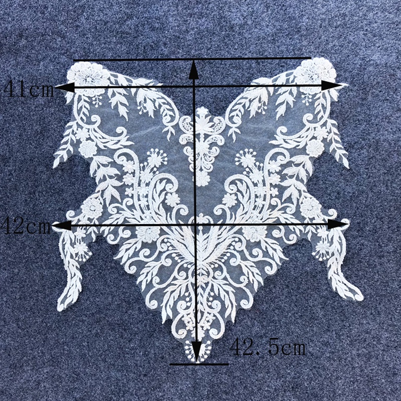 1 Miếng Vải Ren 42 * 41CM Làm Đồ Thủ Công Cho Cô Dâu Ngày Cưới