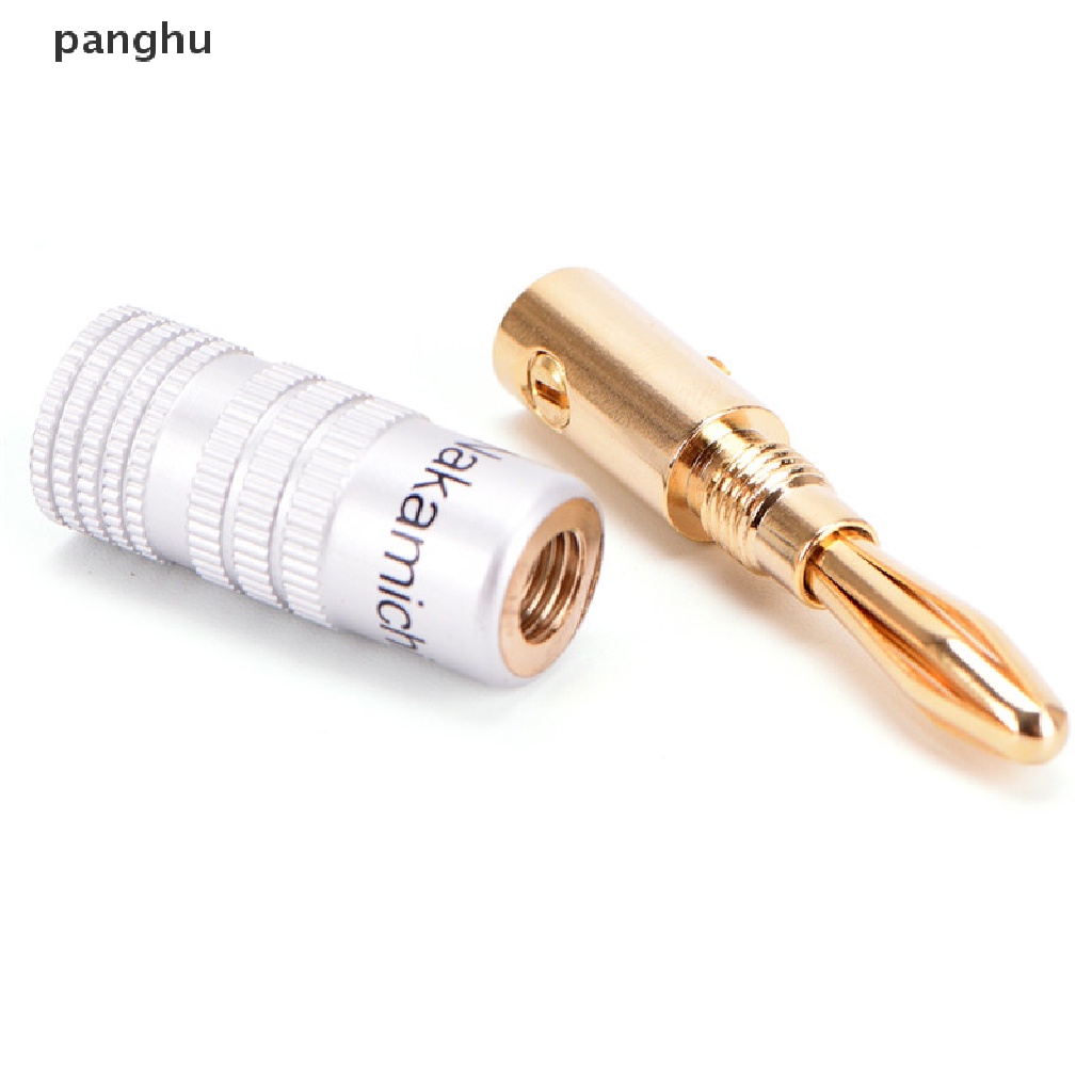 NAKAMICHI Set 10 Phích Cắm Bắp Chuối Mạ Vàng Đồng Chuyên Dụng Cho Loa