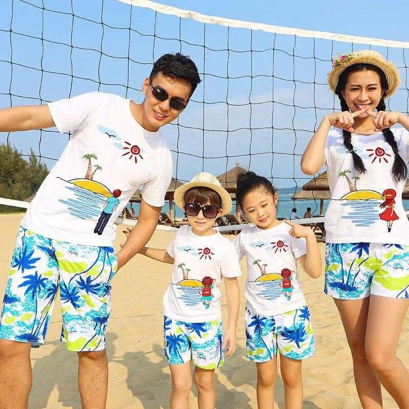 Áo thun gia đình đi biển đồng phục nhóm lớp mẫu đi biển cực chất {giá sỉ}
