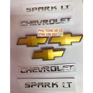 Chữ Spark, Chữ Chevrolet, Logo dán đuôi xe - Phụ tùng xe cỏ