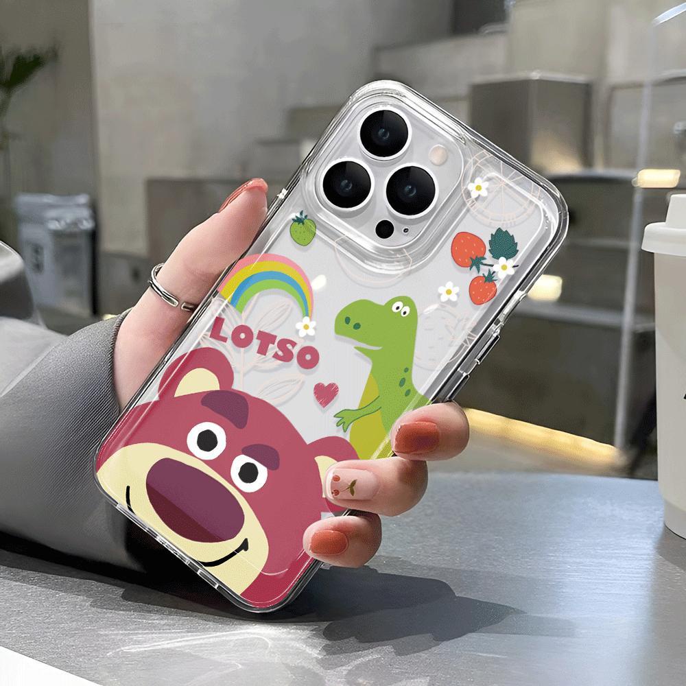 Ốp Điện Thoại Trong Suốt In Logo Lotso Thời Trang Cho iphone 14promax 13 12 11 7Plus 7 8 X XS Max