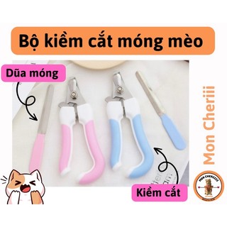 Bộ kiềm cắt móng cho mèo bao gồm kiềm cắt và dũa móng