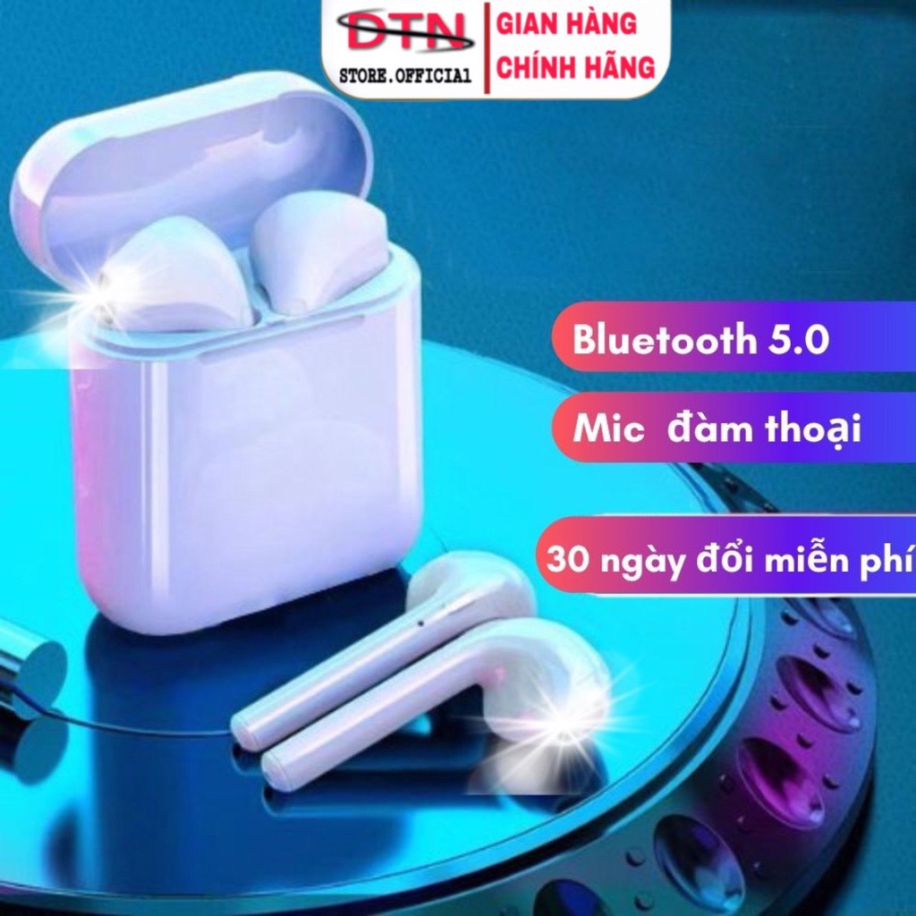Tai nghe Bluetooth không dây I12 DTN cao cấp tự động kết nối,dùng cho mọi dòng điện thoại và laptop DTN STORE