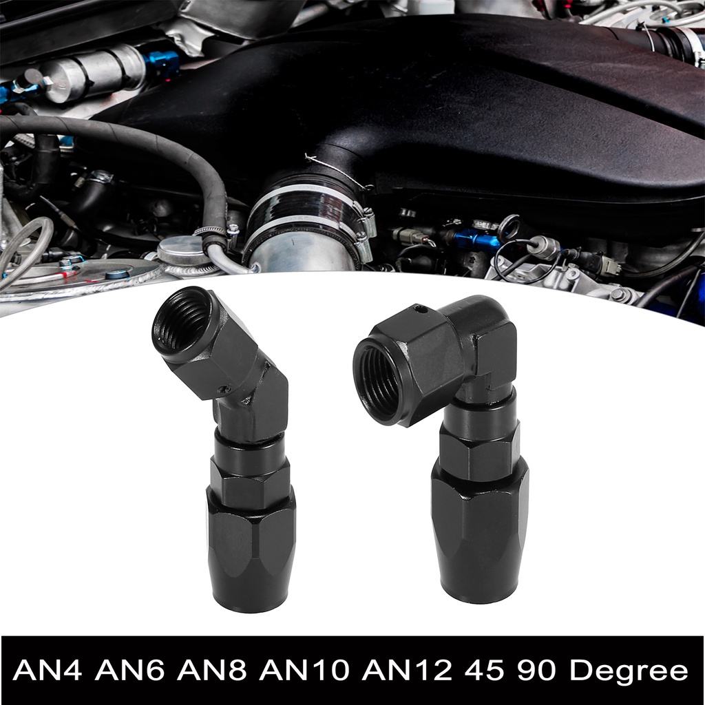 AN4 AN6 AN8 AN10 AN12 45 90 Độ Nữ Khớp Nối Xoay Vòi Liên Hợp Hợp Kim Nhôm 6061 Xe Ô Tô Nhiên Liệu Dầu V