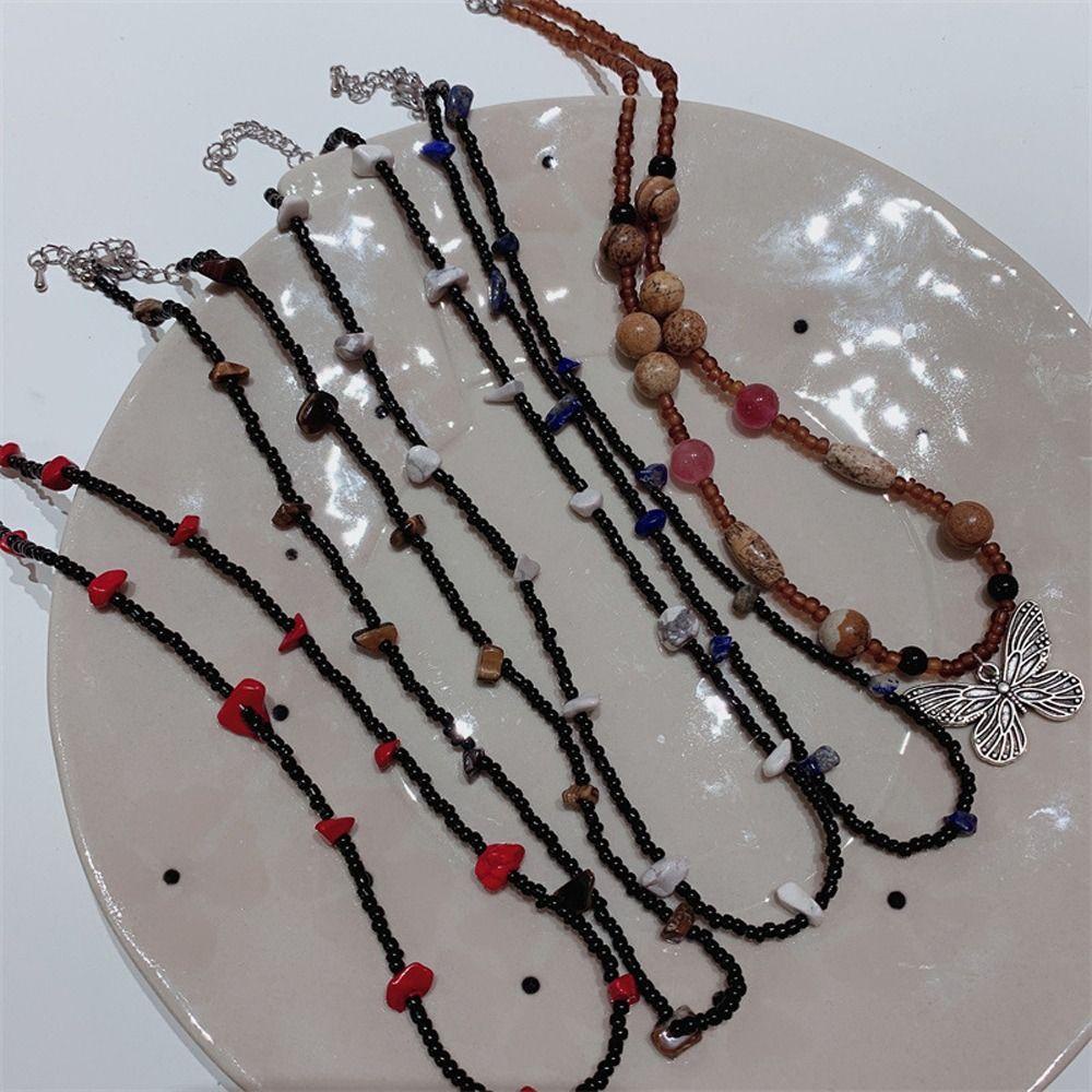 LOMBARD Vòng cổ Mặt Hình Bướm Phong Cách Trung Hoa Thời Trang Cho Nữ