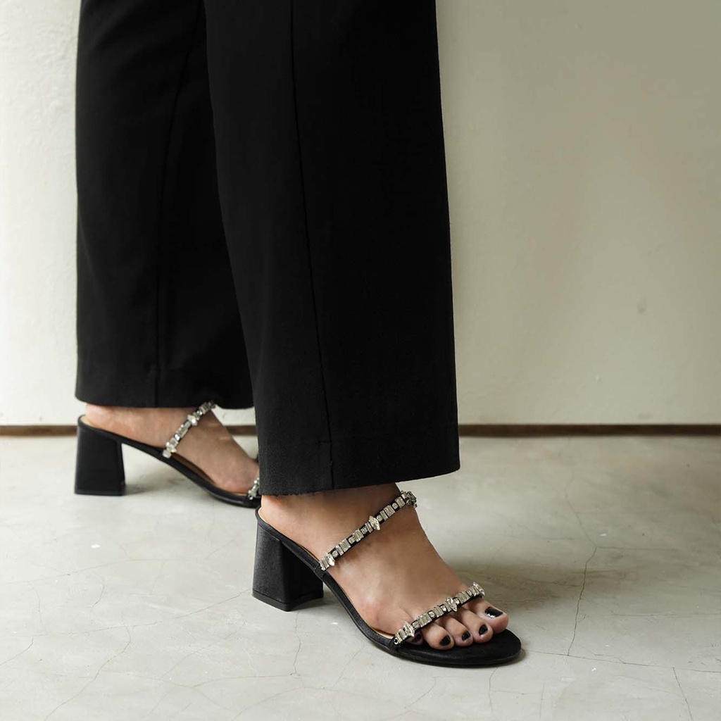 Giày Floralpunk Daphne Mules - Black