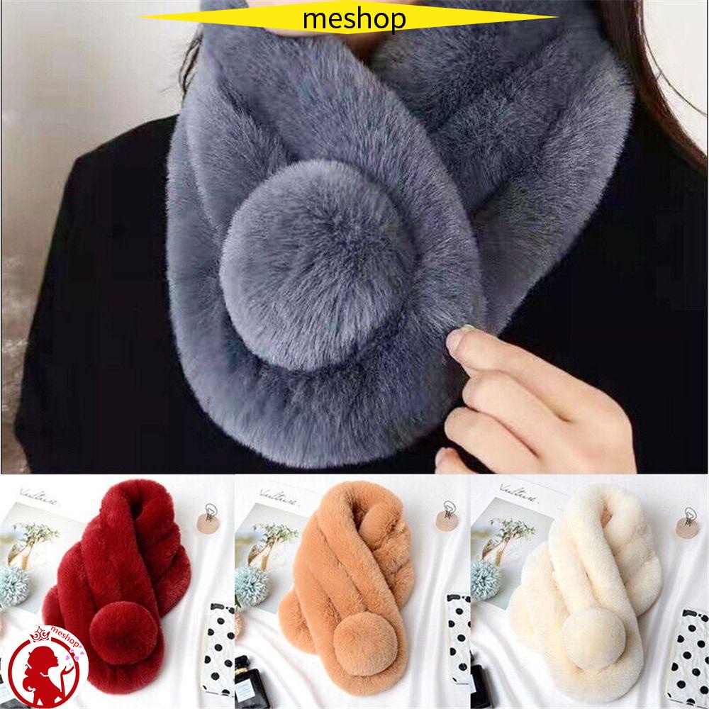 Khăn Choàng Lông Giả Mềm Mại Thoải Mái Chống Gió Thời Trang