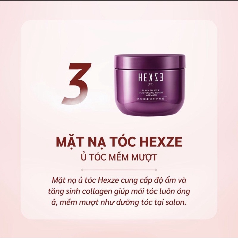 Hũ mặt nạ tóc Hexze phục hồi, cấp ẩm, mượt tóc, giữ màu tóc