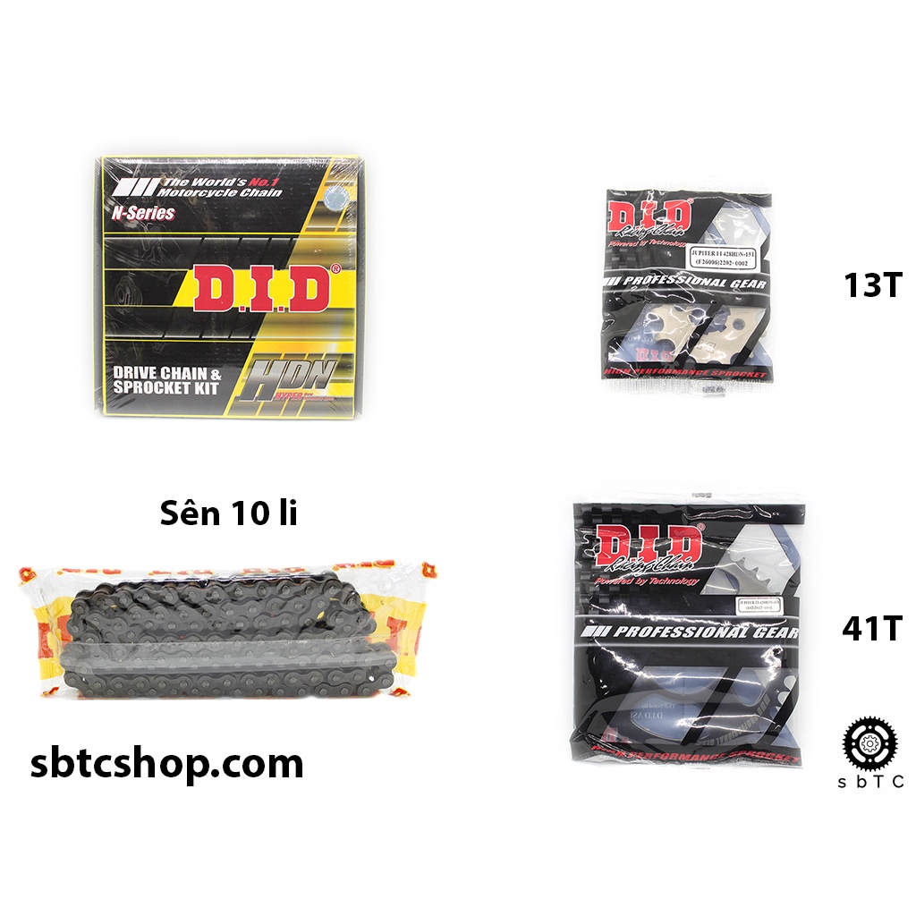 NSD Nhông sên dĩa DID 10 li ly Yamaha Jupiter Fi chính hãng Thái Lan